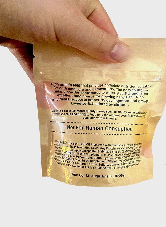 Wpc-Co. Baby Fish Food - Aquarium Fish Fry Food High in Protein - Tropical Fry Food with Calcium - Powdered Food for Omnivore and Carnivore Newborn Fish, Shrimp and Snails - Image 4